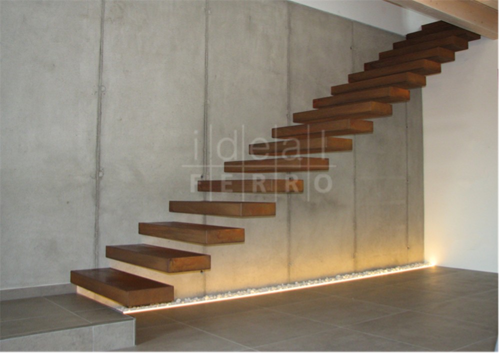 Scala a sbalzo in acciaio cor ten idealferro Scale a sbalzo struttura